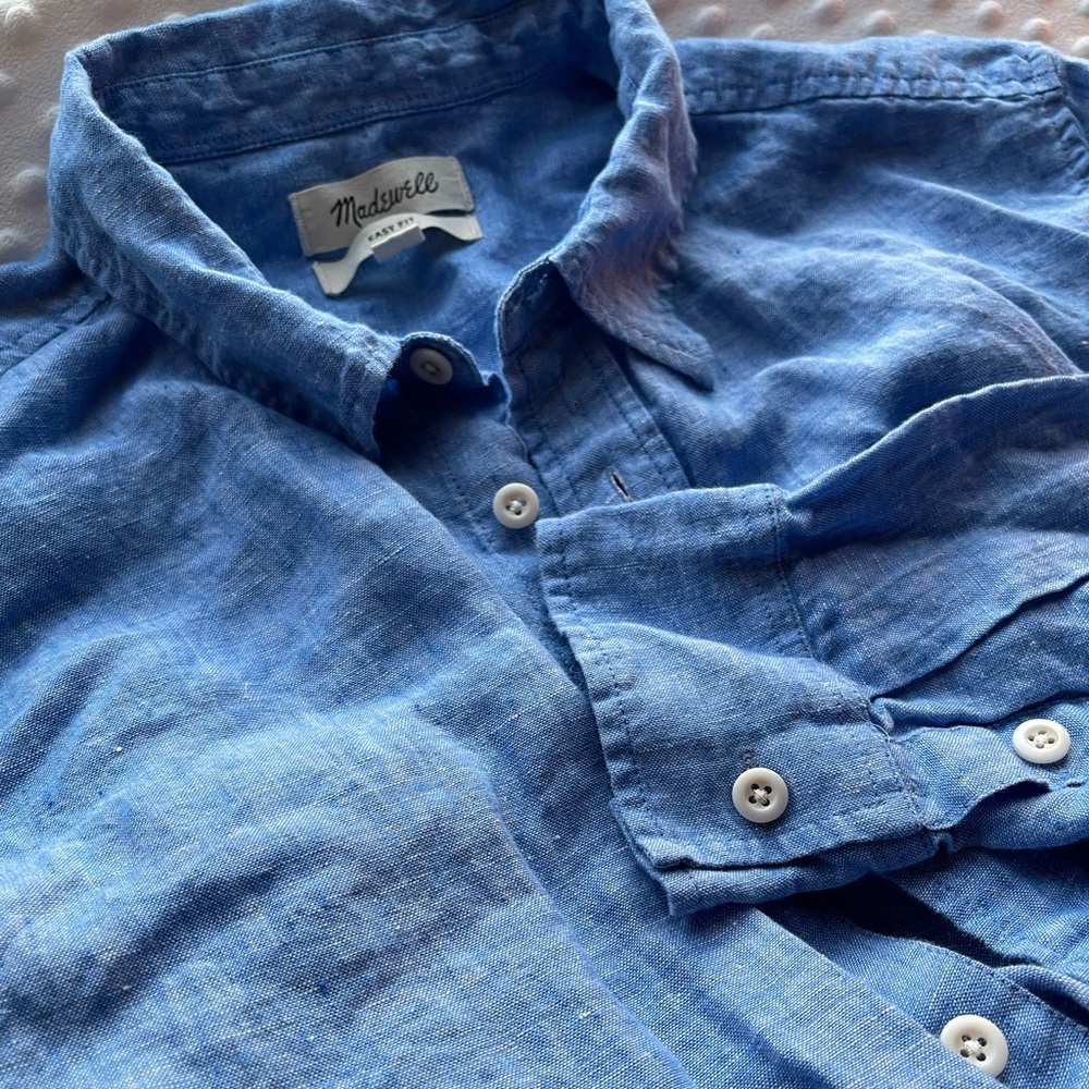 Madewell men’s easy fit shirt 100% linen - Picture 5 of 5